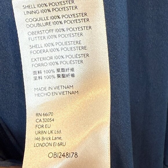 Anthropologie Blue Slip Dress Minimalist Oversized Long Sleeve Large - Picture 8 of 9